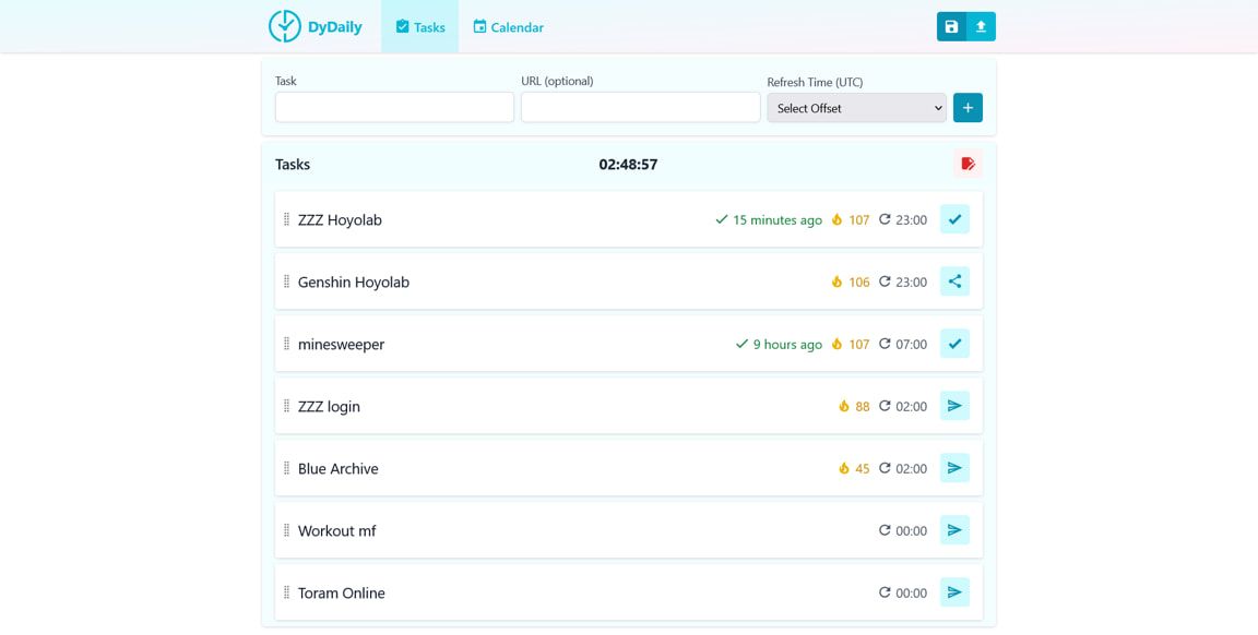 Do your Daily Tracker Website